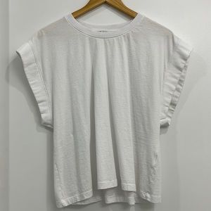 Brand New Zara modern white tshirt with wide sleeves size large